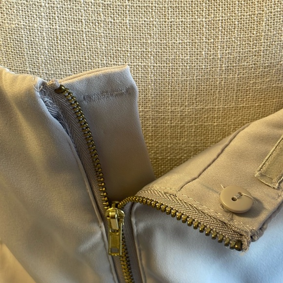 H&M Strapless Lined Dress with Peplum detail. Size 10, Color Grey - Picture 7 of 16